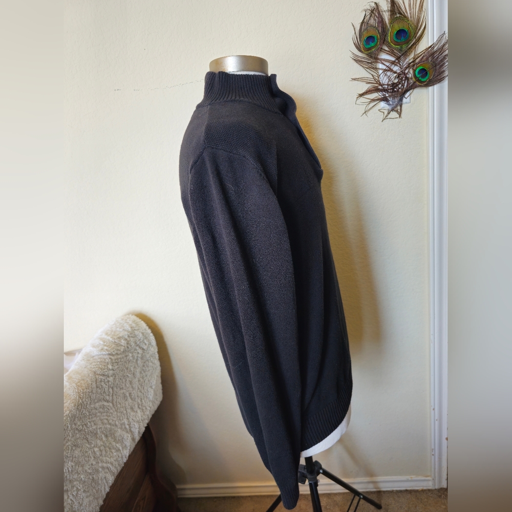 SunRiver Men's Black half turtle neck Sweater 🖤 (Large) 🖤 - Picture 6 of 16